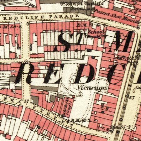 St Mary Redcliffe Boys' School - map 1850