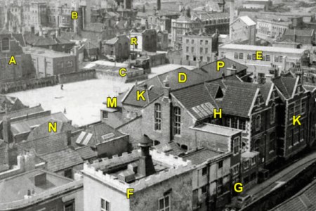 St Mary Redcliffe Boys' School  - view from church tower